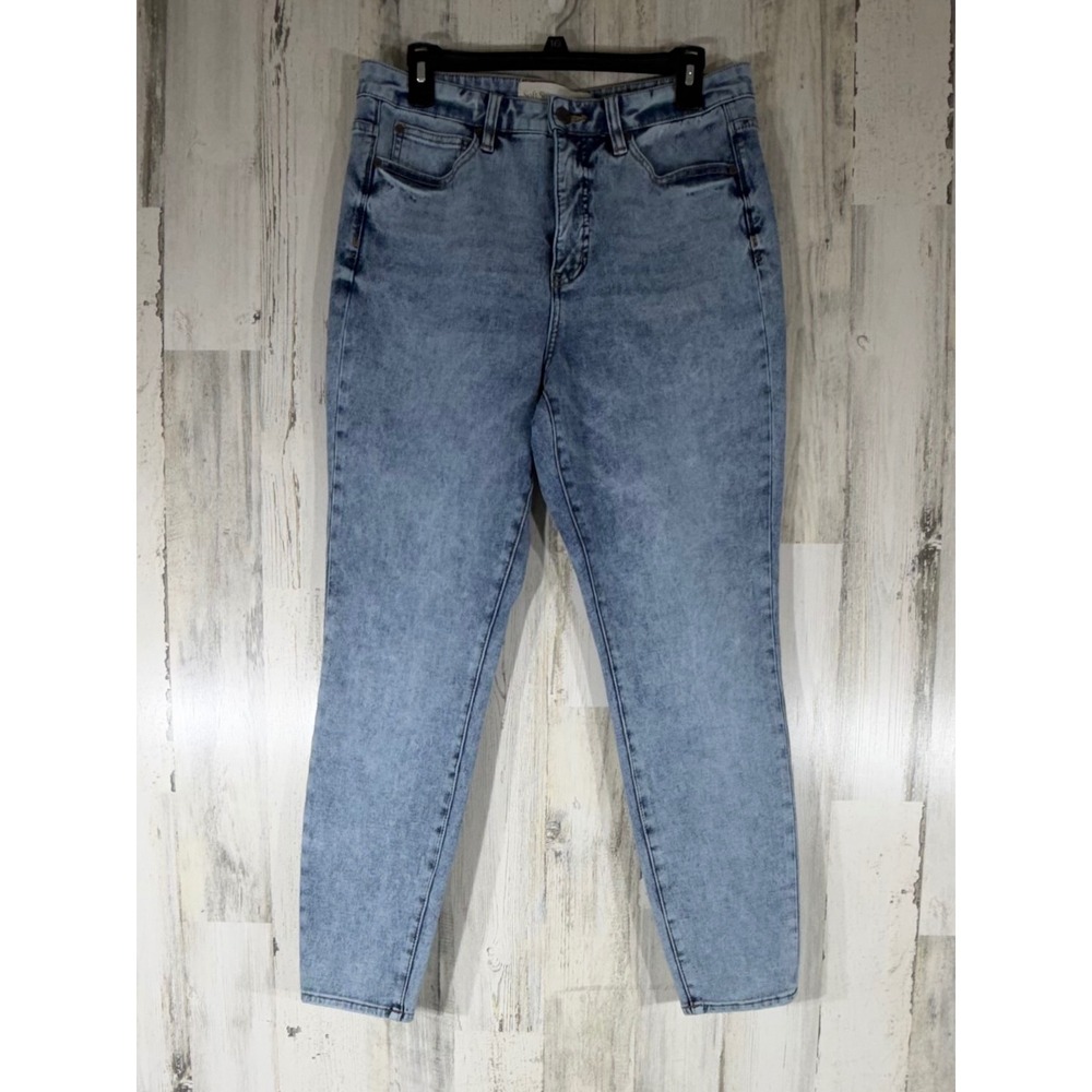Soft Surroundings Jeans 12 (32x28) Blue Acid Wash High Rise Skinny Stretchy